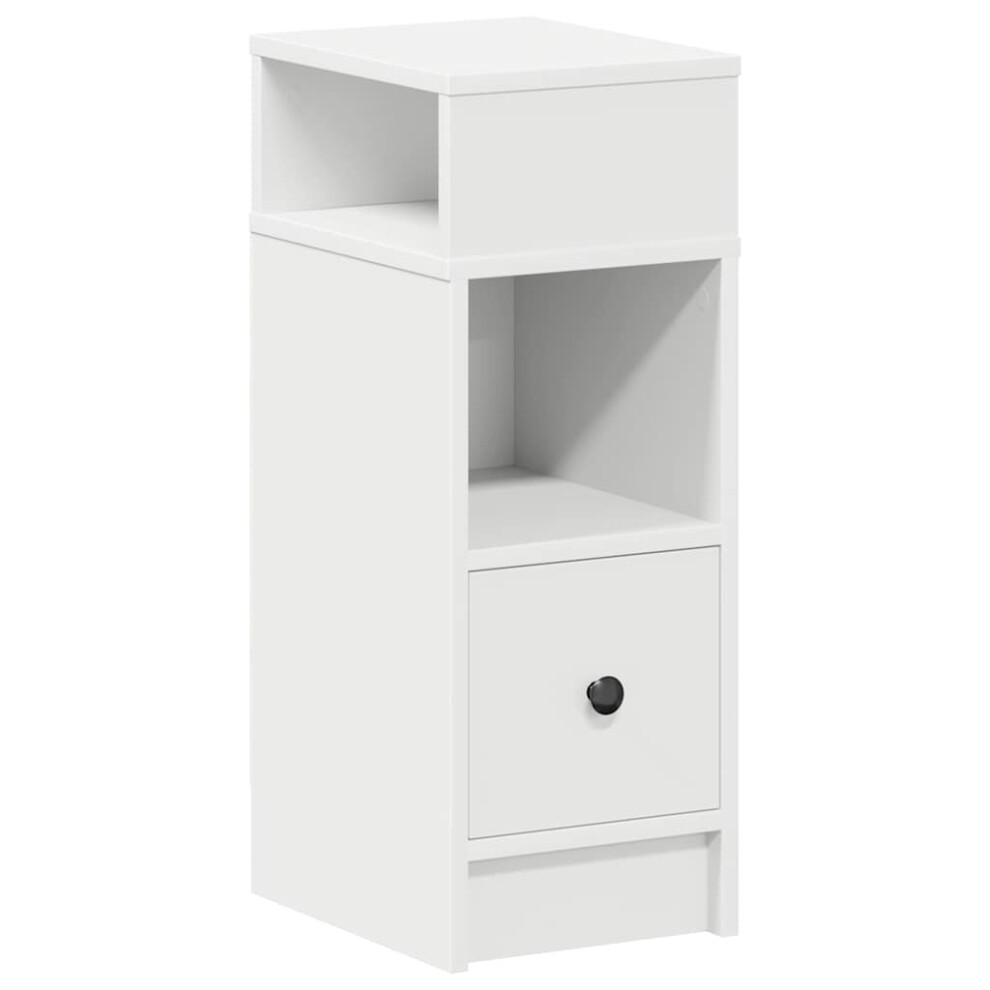 Vidaxl (White) Bedside Cabinets With Drawer Nightstand Bed Side Table Side Cabinet White