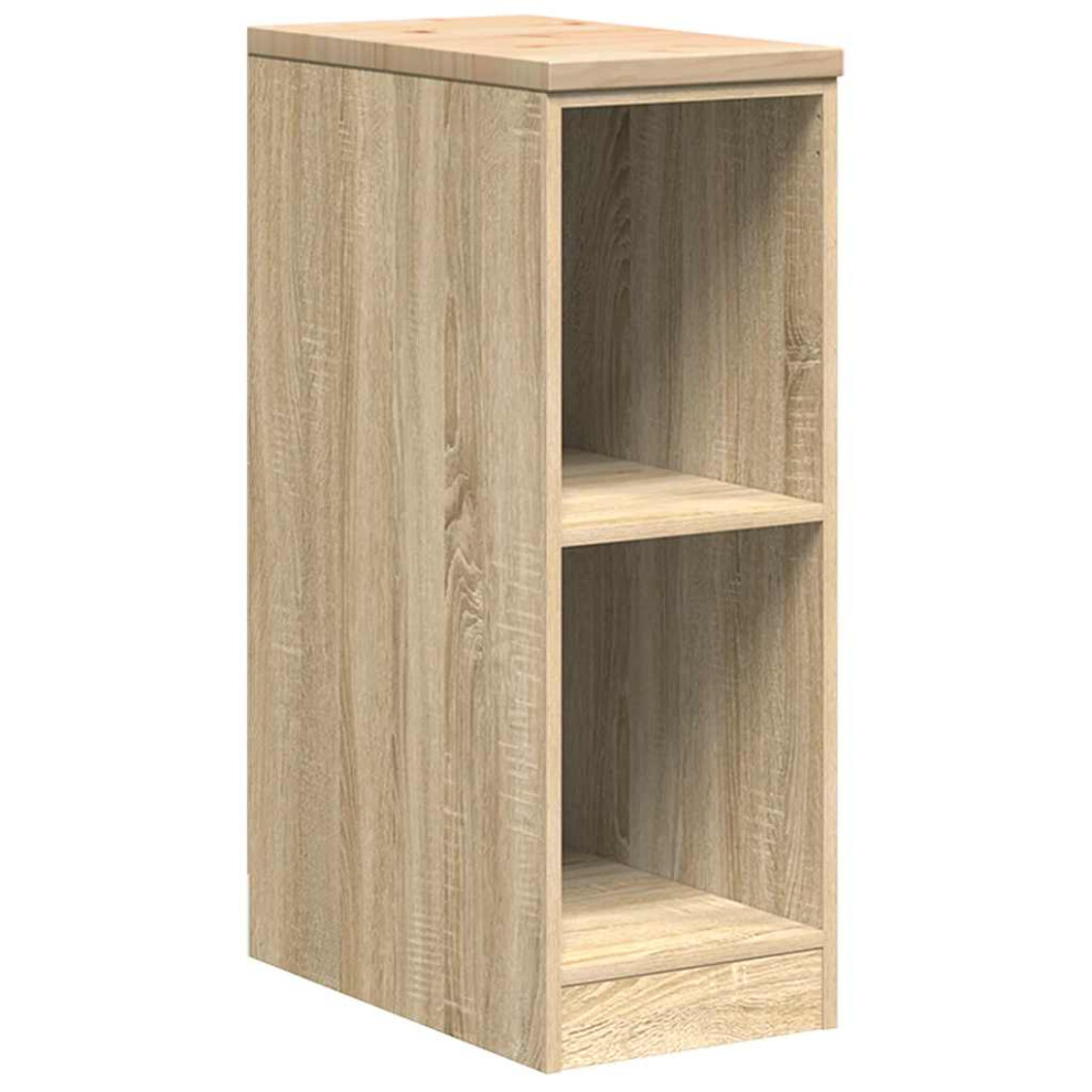 Vidaxl (Sonoma Oak, 30 X 51 X 85 Cm) Garage Storage Cabinet Solid Wood Pine Cabinet