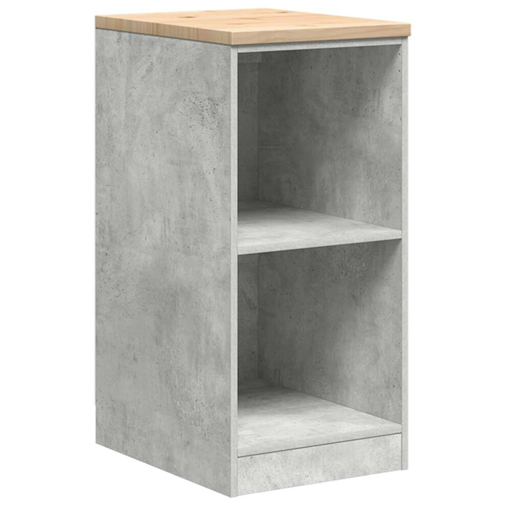 Vidaxl (Concrete 40 X 51 X 85 Cm) Garage Storage Cabinet Solid Wood Pine Cabinet Grey