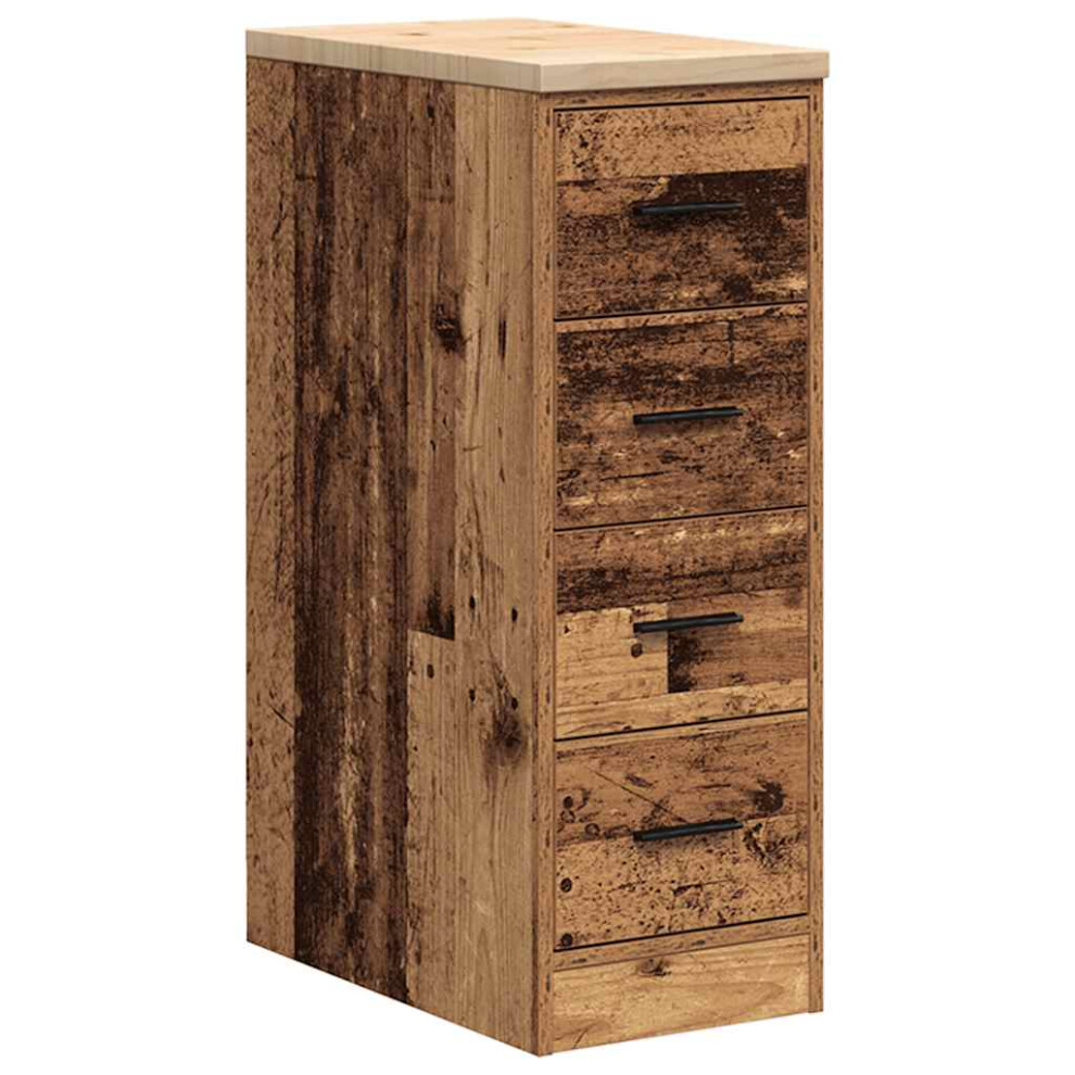 Vidaxl (Old Wood, 30 X 51 X 85 Cm) Garage Storage Cabinet Solid Wood Pine Cabinet