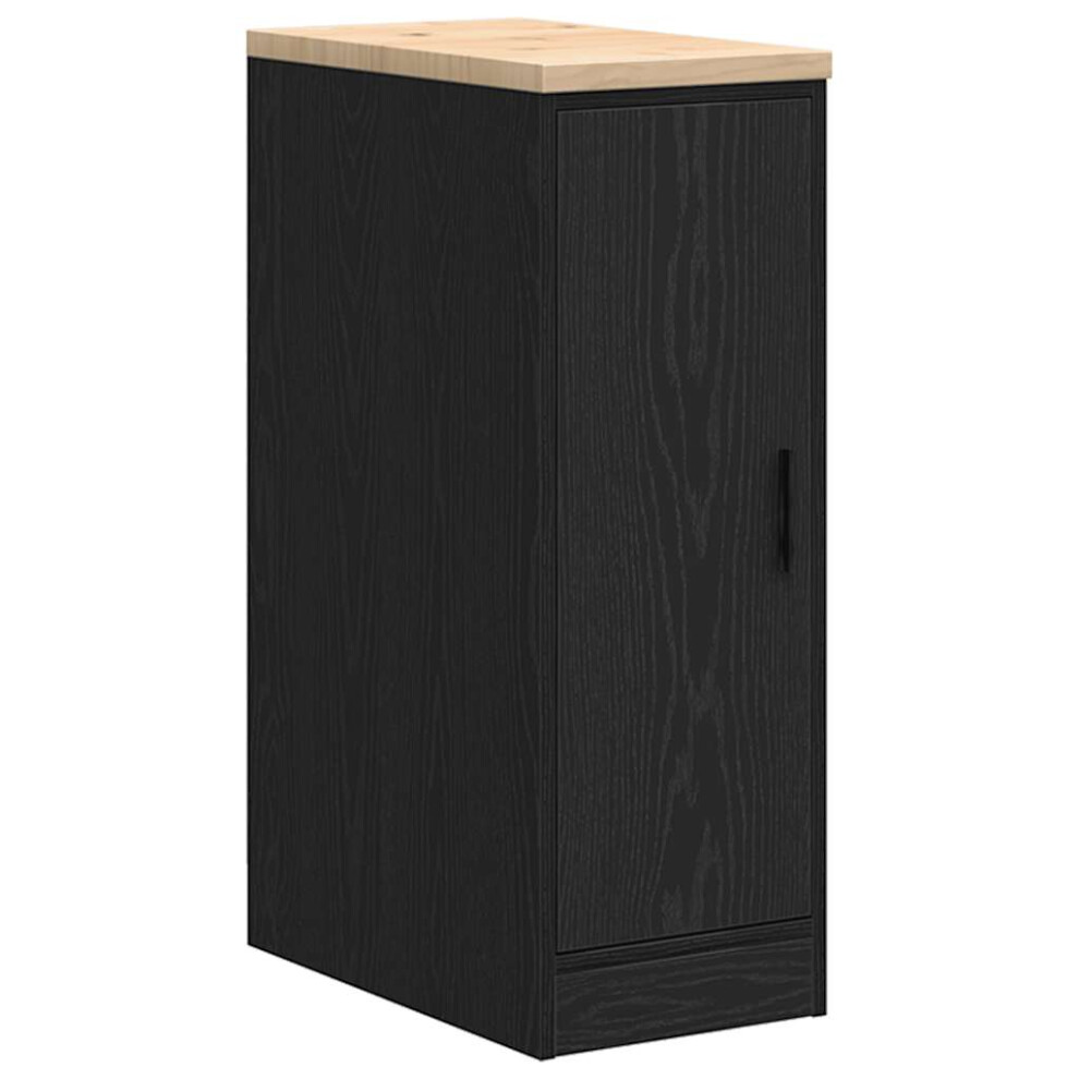(black, 30 x 51 x 85 cm) vidaXL Garage Storage Cabinet Solid Wood Pine cabinet
