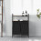 VidaXL (brown oak) vidaXL Laundry Basket 2 Compartments with Shelves laundry hamper 3