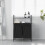 VidaXL (grey sonoma) vidaXL Laundry Basket 2 Compartments with Shelves laundry hamper 3
