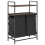 VidaXL (brown oak) vidaXL Laundry Basket 2 Compartments with Shelves laundry hamper 2