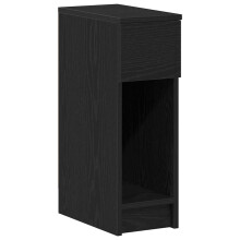 (black) vidaXL Bedside Cabinet with Drawer 20x36x60 cm bedside table nightstand