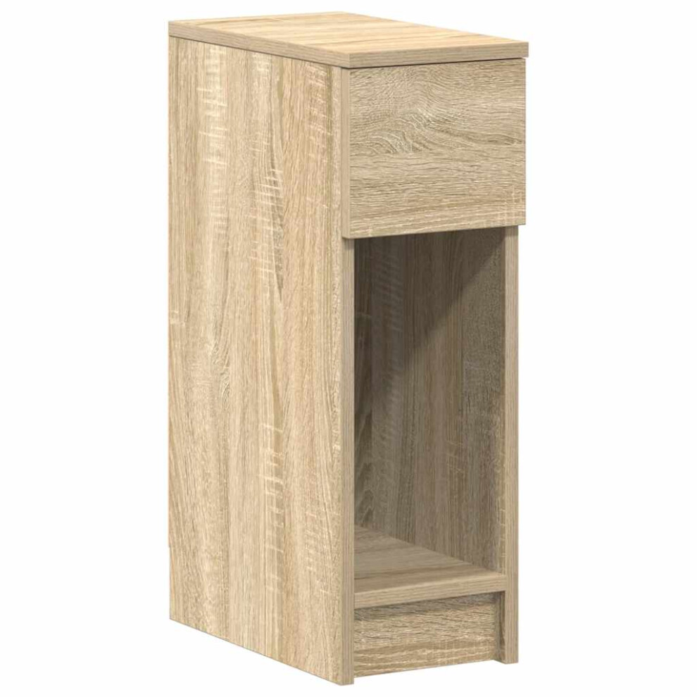 Vidaxl (Sonoma Oak) Bedside Cabinet With Drawer 20X36x60 Cm Bedside Table Nightstand