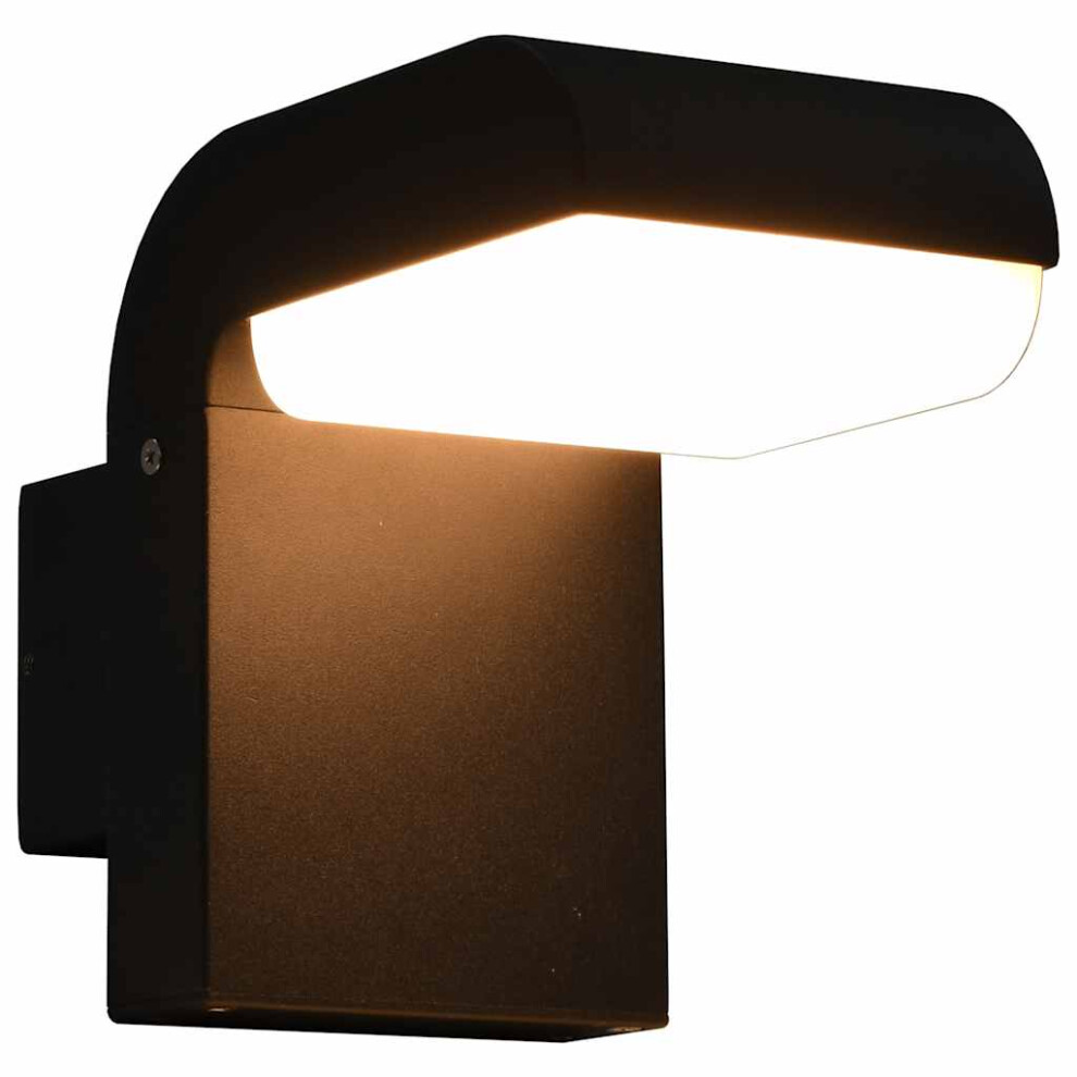 vidaXL Outdoor LED Wall Light 9W Black Oval Garden Patio Lighting Fixture Lamp