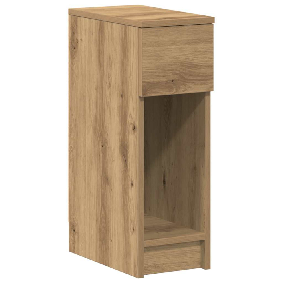 Vidaxl (Artisan Oak) Bedside Cabinet With Drawer 20X36x60 Cm Bedside Table Nightstand