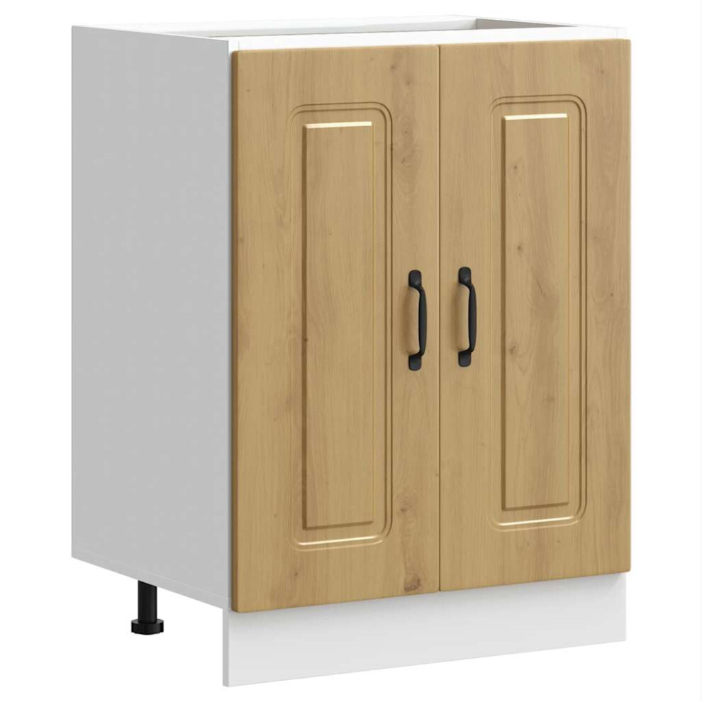 Vidaxl Sink Base Cabinet Kalmar Artisan Oak 60X46x81.5 Cm Engineered Wood