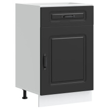 vidaXL Kitchen Base Cabinet Kalmar Black Engineered Wood sink base cabinet