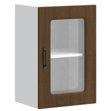 vidaXL Kitchen Wall Cabinet with Glass Door Kalmar Brown Oak Engineered Wood
