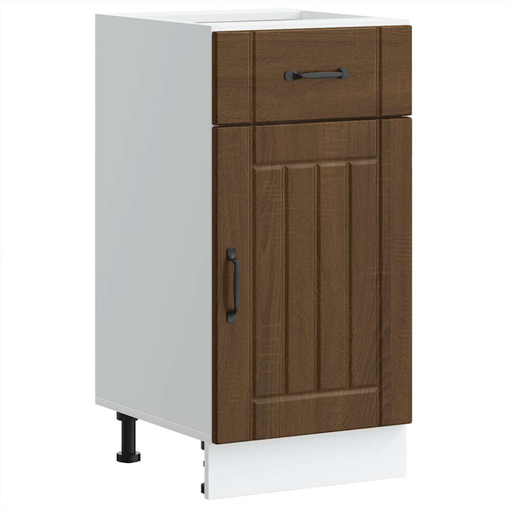 Vidaxl Kitchen Base Cabinet Lucca Brown Oak Engineered Wood Sink Base Cabinet 8721158420602