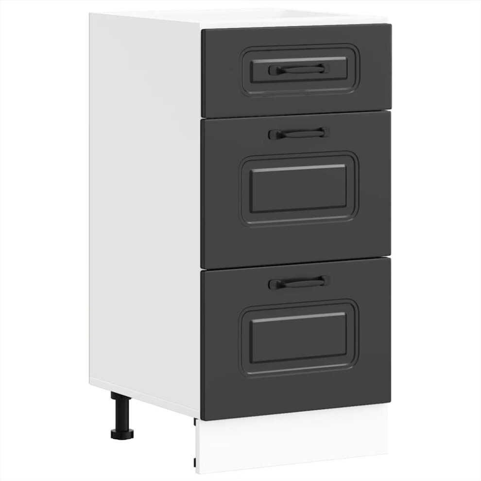 Vidaxl Black Kitchen Base Cabinet Kalmar Engineered Wood Sink Base Cabinet