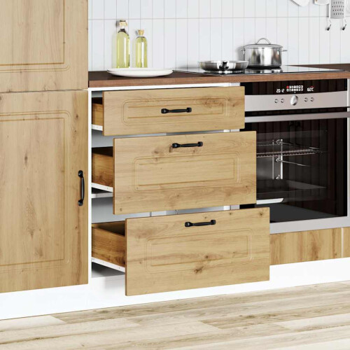 VidaXL vidaXL Kitchen Base Cabinet Kalmar Artisan Oak Engineered Wood 2