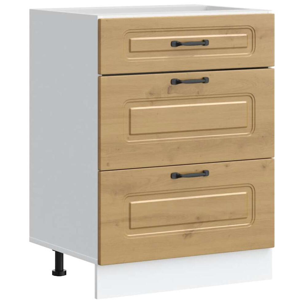 Vidaxl Kitchen Base Cabinet Kalmar Artisan Oak Engineered Wood