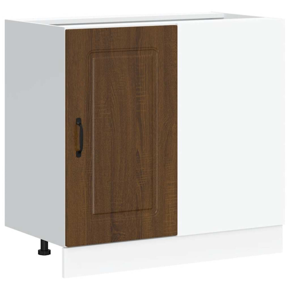 Vidaxl Kitchen Base Cabinet Kalmar Brown Oak Engineered Wood Sink Base Cabinet
