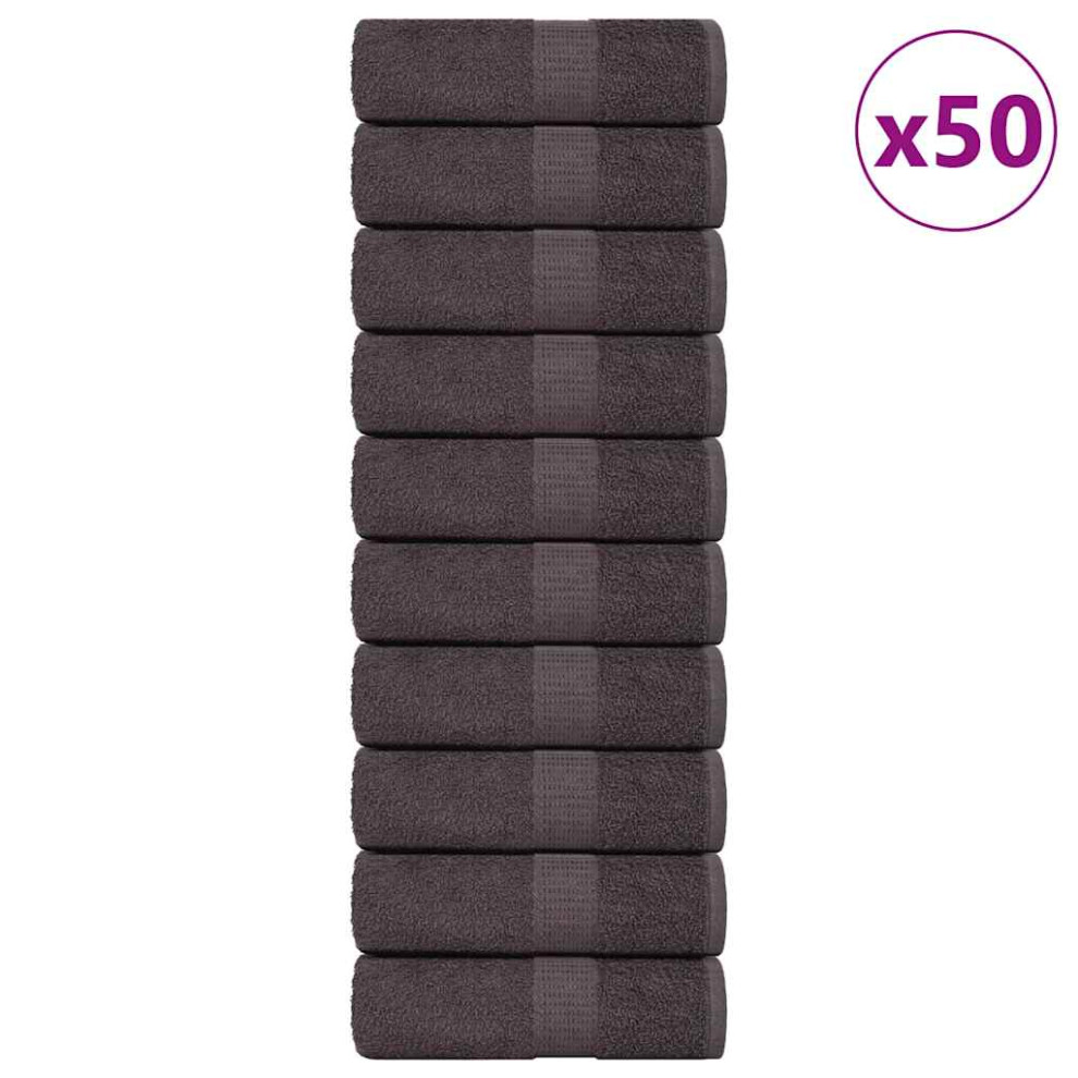 Vidaxl Guest Towels 50 Pcs Anthracite 30X50 Cm 360 Gsm 100% Cotton Towel