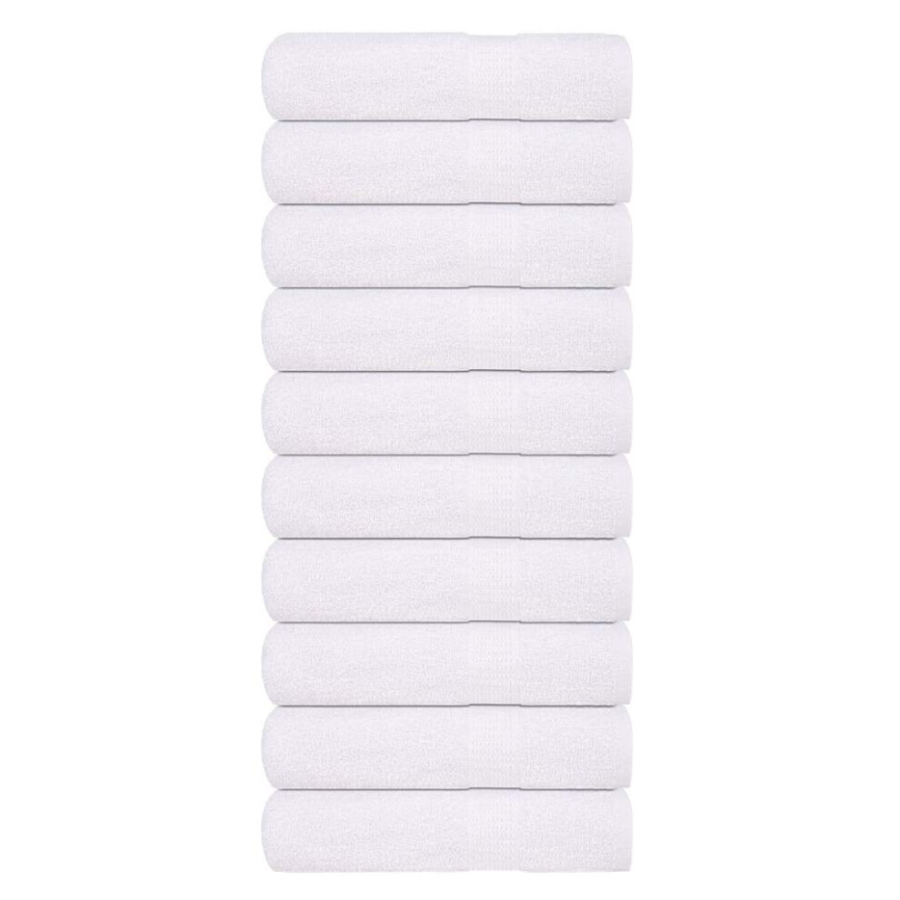 Vidaxl Bath Towels 10 Pcs White 100X150 Cm 360 Gsm 100% Cotton Towel