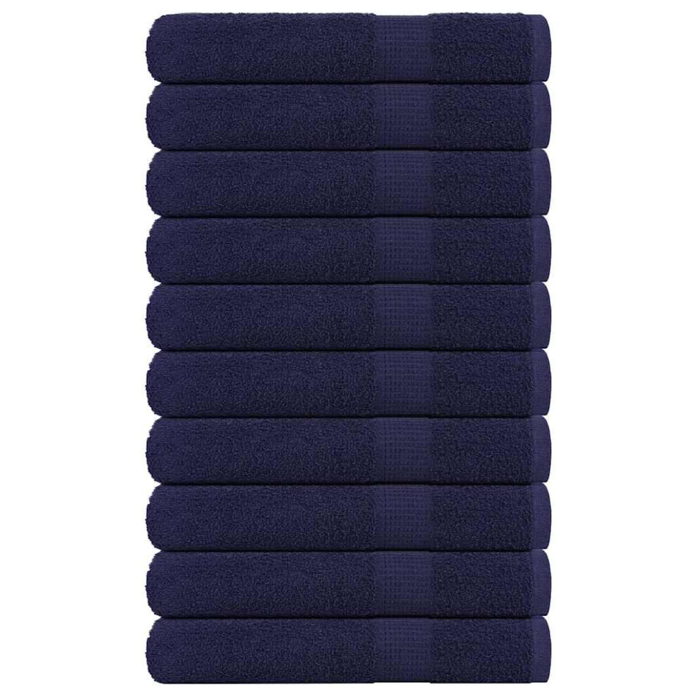 vidaXL Sauna Towels 10 pcs Navy Blue 80x200 cm 360 gsm 100% Cotton towel