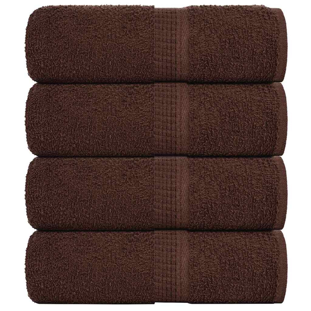vidaXL Soap Towels 4 pcs Brown 30x30 cm 360 gsm 100% Cotton towel bath towel