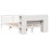 VidaXL (140 x 200 cm) vidaXL Bookcase Bed without Mattress Bed Frame Solid Wood Pine 6