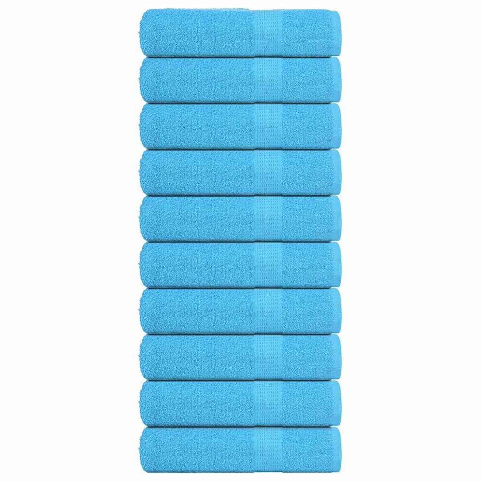Vidaxl Bath Towels 10 Pcs Turquoise 100X150 Cm 360 Gsm 100% Cotton Towel