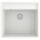 VidaXL vidaXL Kitchen Sink with Overflow Hole White Granite Single Bowl Waste Kit 1