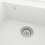 VidaXL vidaXL Kitchen Sink with Overflow Hole White Granite Single Bowl Waste Kit 6