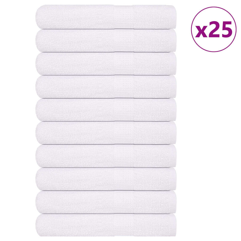 vidaXL Towels 25 pcs White 100x200 cm 360 gsm 100% Cotton towel on beach