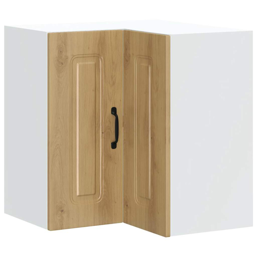 vidaXL Kitchen Wall Corner Cabinet Kalmar Artisan Oak Engineered Wood