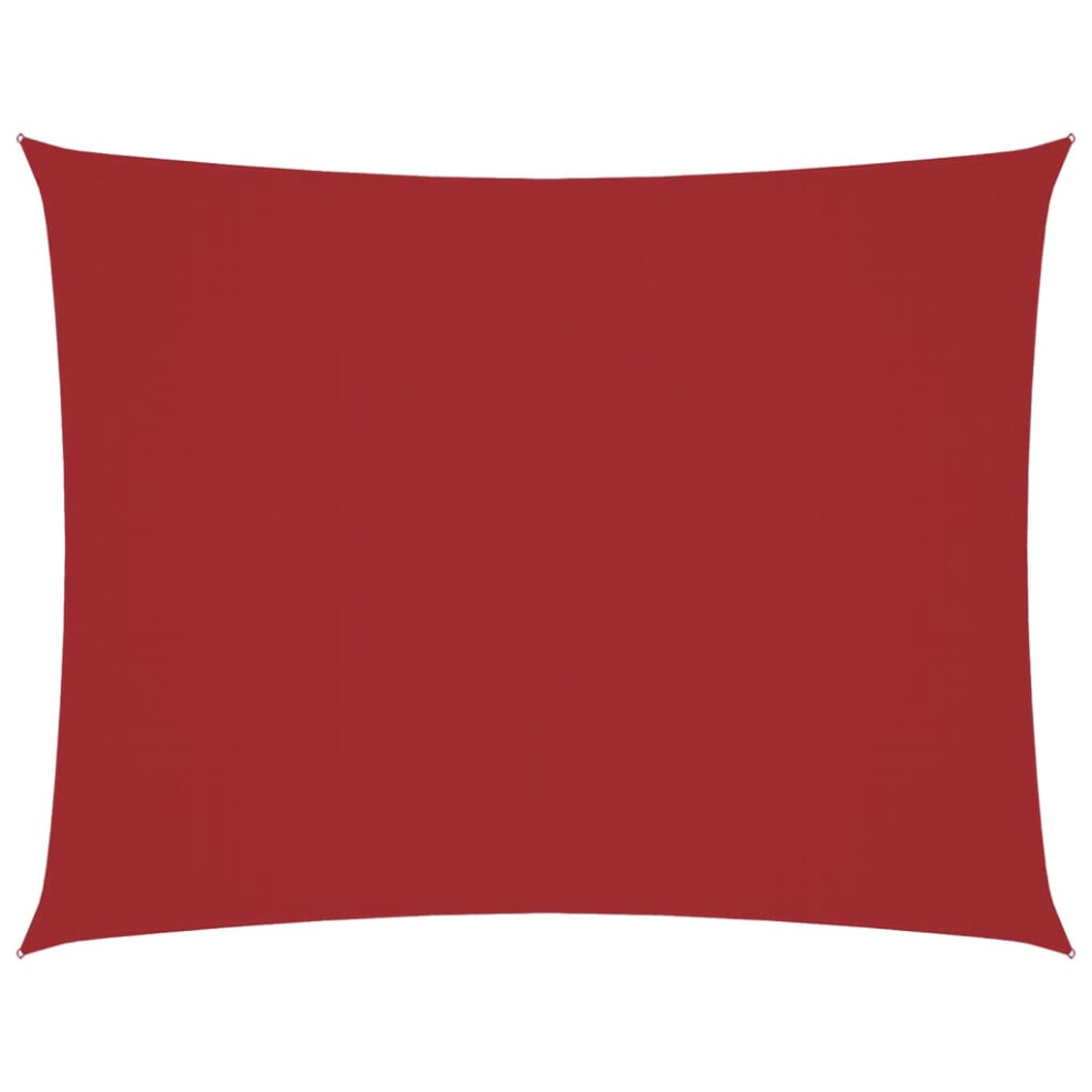 Vidaxl (Red, 2.5 X 3.5 M) Sunshade Sail Oxford Fabric Rectangular Patio Shade Sunscreen Canopy
