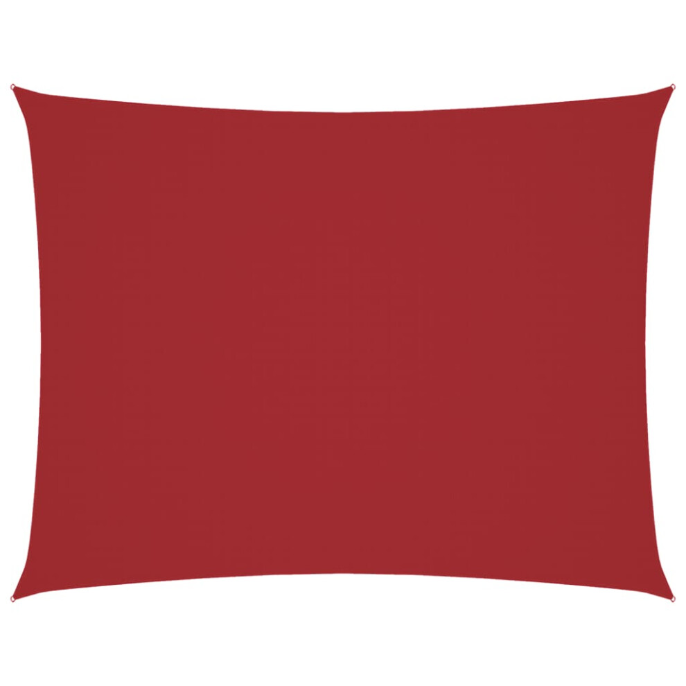 Vidaxl (Red, 2.5 X 4 M) Sunshade Sail Oxford Fabric Rectangular Patio Shade Sunscreen Canopy