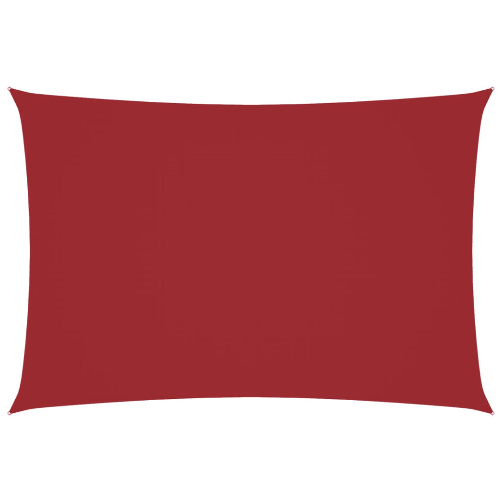 Vidaxl (Red, 2.5 X 4.5 M) Sunshade Sail Oxford Fabric Rectangular Patio Shade Sunscreen Canopy