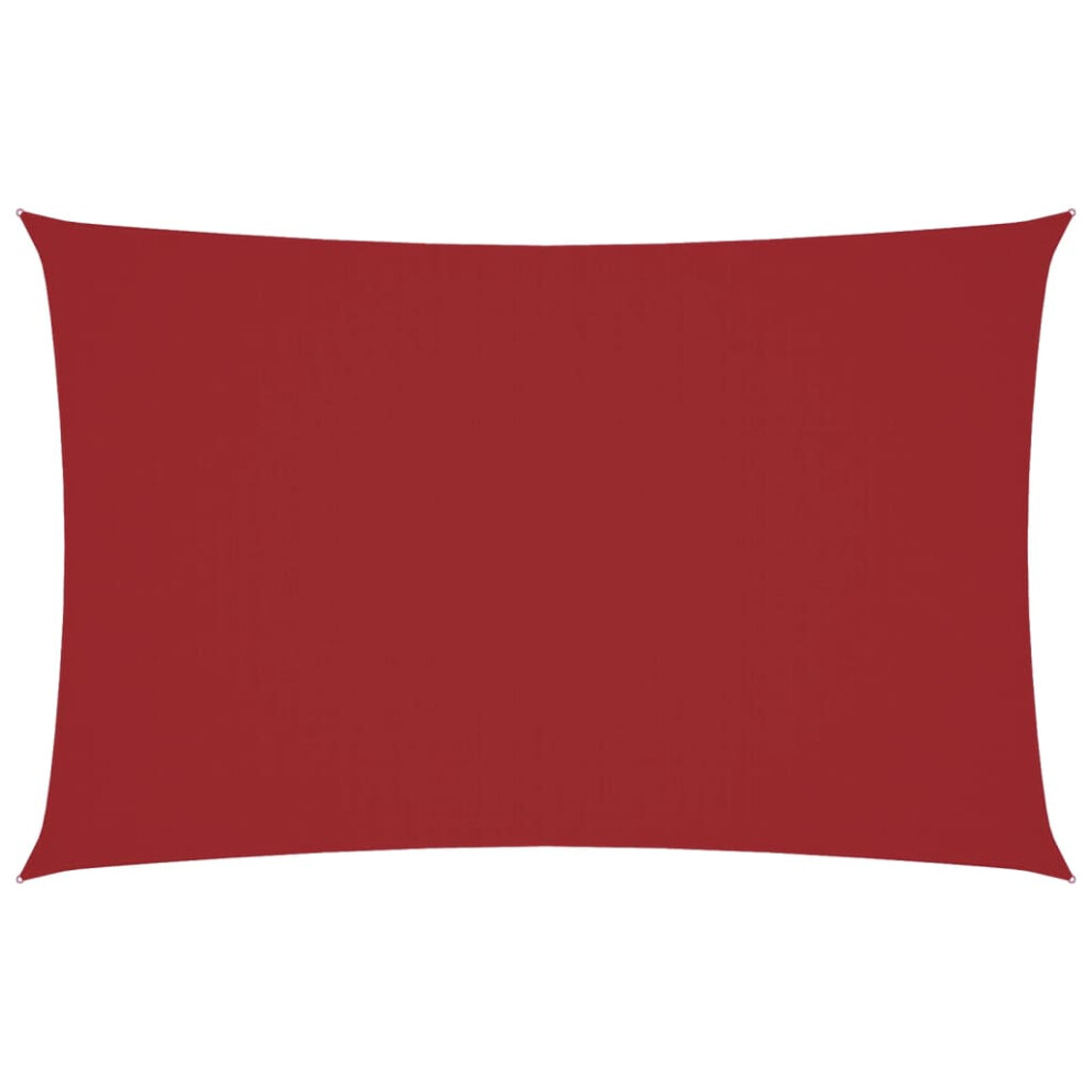 Vidaxl (Red, 2.5 X 5 M) Sunshade Sail Oxford Fabric Rectangular Patio Shade Sunscreen Canopy