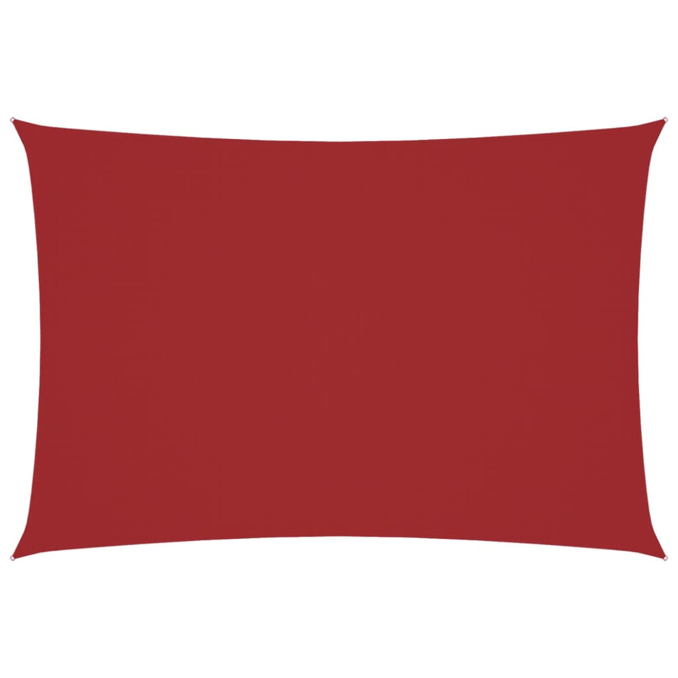 Vidaxl (Red, 3 X 5 M) Sunshade Sail Oxford Fabric Rectangular Patio Shade Sunscreen Canopy