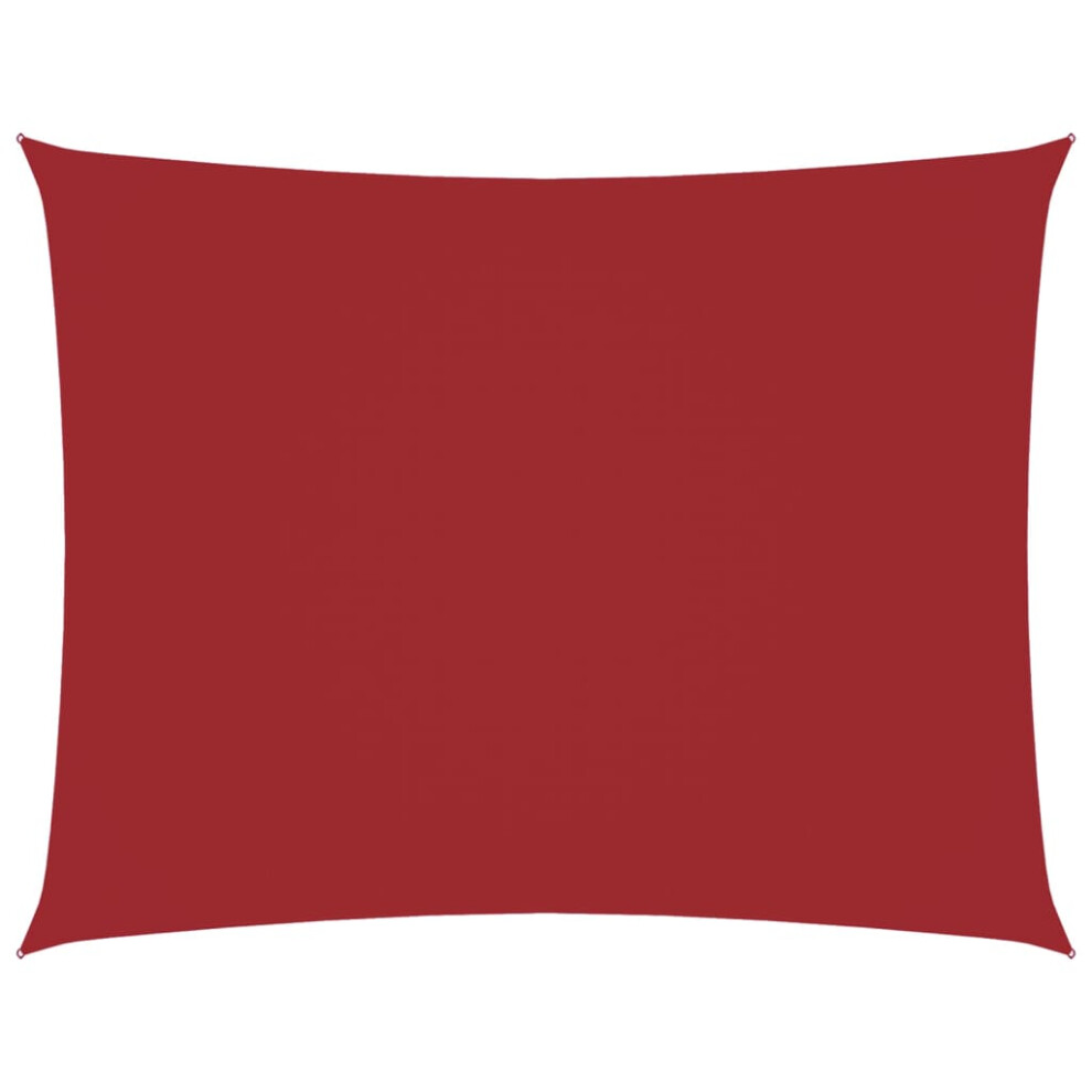 Vidaxl (Red, 3.5 X 4.5 M) Sunshade Sail Oxford Fabric Rectangular Patio Shade Sunscreen Canopy