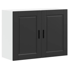 vidaXL Kitchen Wall Cabinet Porto Black Engineered Wood kitchen wall unit