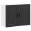 VidaXL vidaXL Kitchen Wall Cabinet Porto Black Engineered Wood kitchen wall unit 1