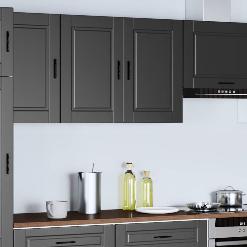 VidaXL vidaXL Kitchen Wall Cabinet Porto Black Engineered Wood kitchen wall unit 2