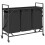 VidaXL vidaXL Laundry Basket 3 Compartments with Wheels Black Oak laundry hamper 8