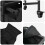 VidaXL vidaXL Laundry Basket 3 Compartments with Wheels Black Oak laundry hamper 10