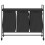 VidaXL vidaXL Laundry Basket 3 Compartments with Wheels Black Oak laundry hamper 6
