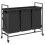 VidaXL vidaXL Laundry Basket 3 Compartments with Wheels Black Oak laundry hamper 2