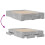 VidaXL vidaXL Bed Frame with Drawers Bed Concrete Grey 140x190 cm Engineered Wood 7
