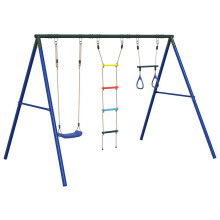 vidaXL Outdoor Swing Set with Swing, Trapeze, Ladder Play Swing Kids Swing Set