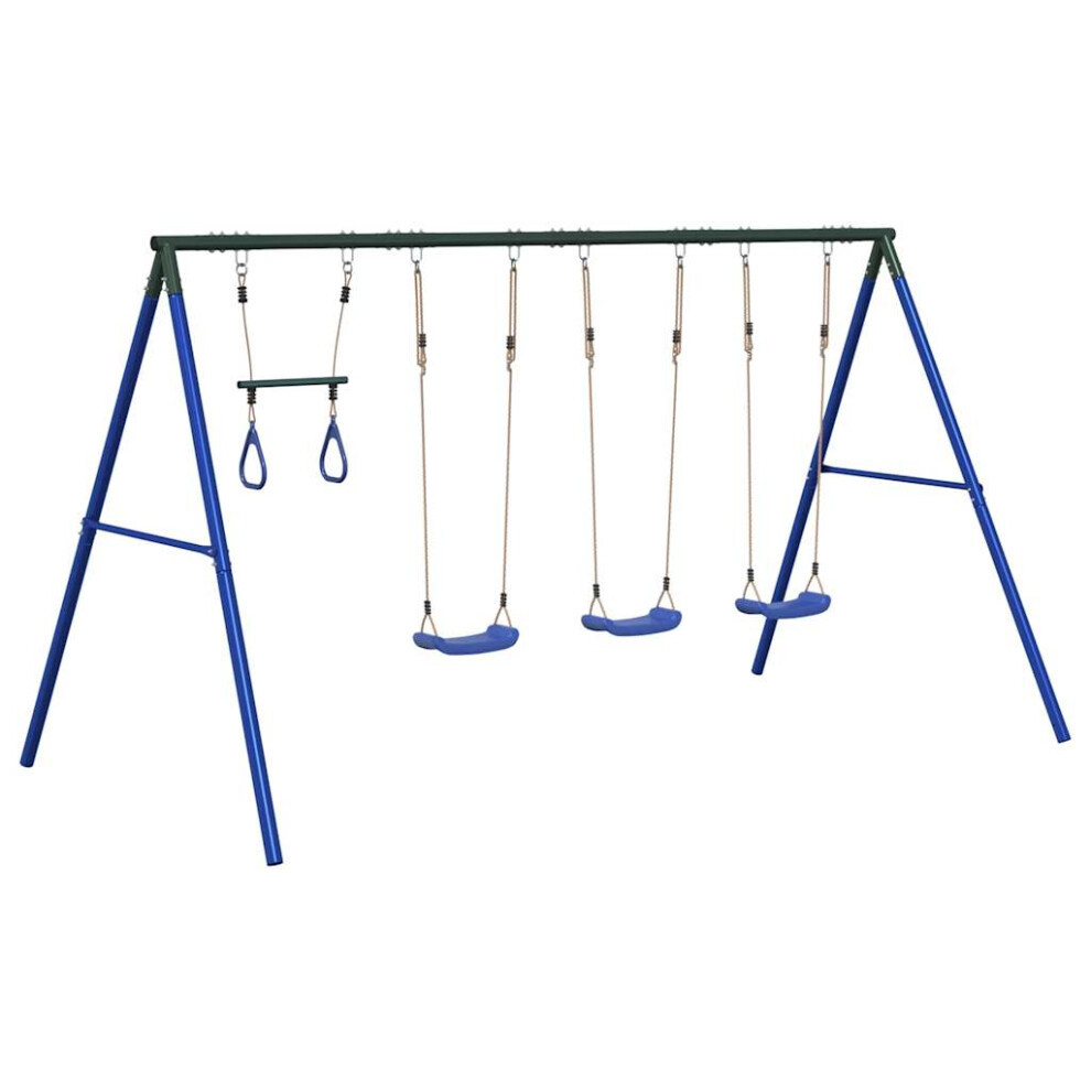 Vidaxl Outdoor Swing Set With Swings And Trapeze Play Swing Kids Swing Set