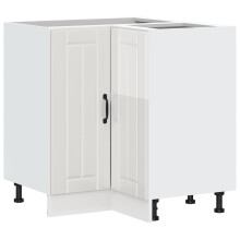 vidaXL Kitchen Corner Base Cabinet Lucca High Gloss White Engineered Wood