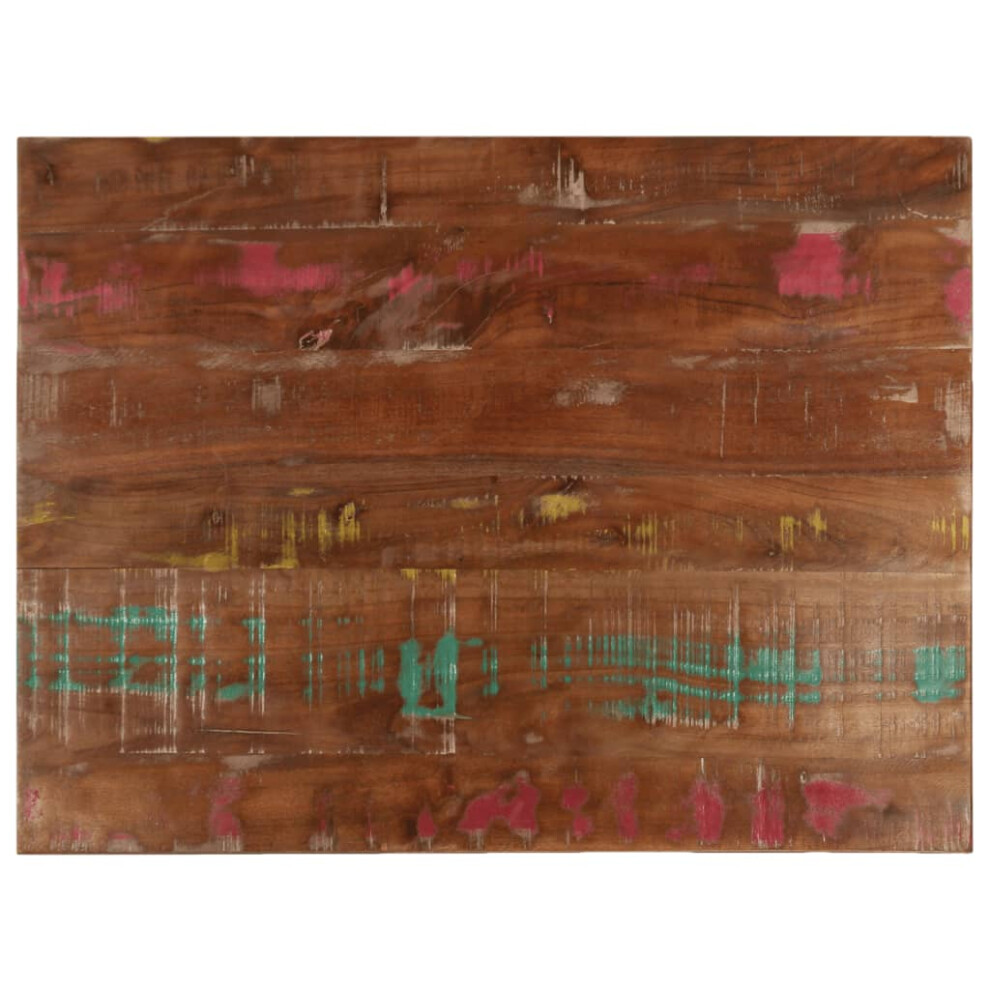 Vidaxl (Reclaimed Wood(Multicolour), 70 X 50 Cm/ 38 Mm) Table Top Replacement Board Dining Table Top Rectangular Solid Wood