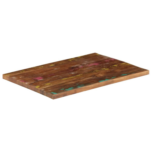 VidaXL (reclaimed wood(multicolour), 80 x 50 cm/ 38 mm) vidaXL Table Top Replacement Board Dining Table Top Rectangular Solid Wood 1