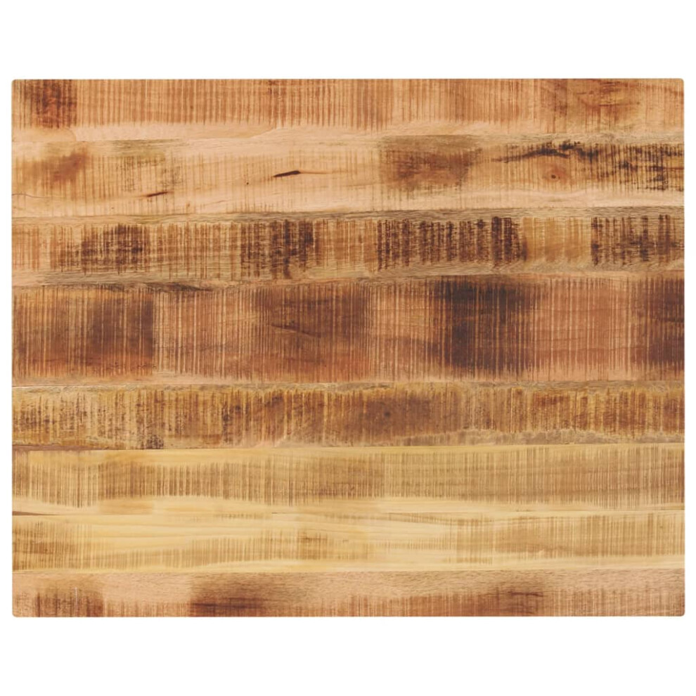Vidaxl (Rough Mango Wood(Natural), 90 X 80 Cm/ 25 Mm) Table Top Replacement Board Dining Table Top Rectangular Solid Wood